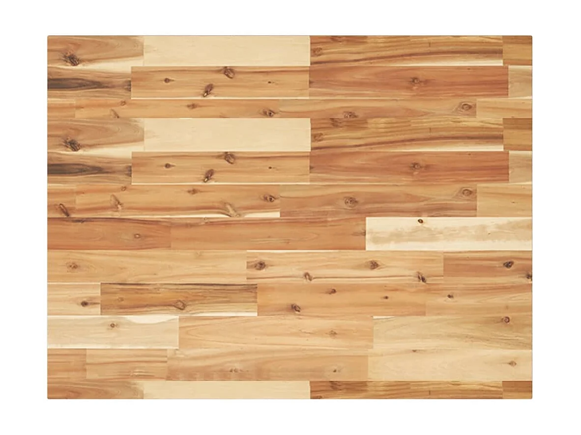 Étagère de vasque murale acier et bois massif d'acacia