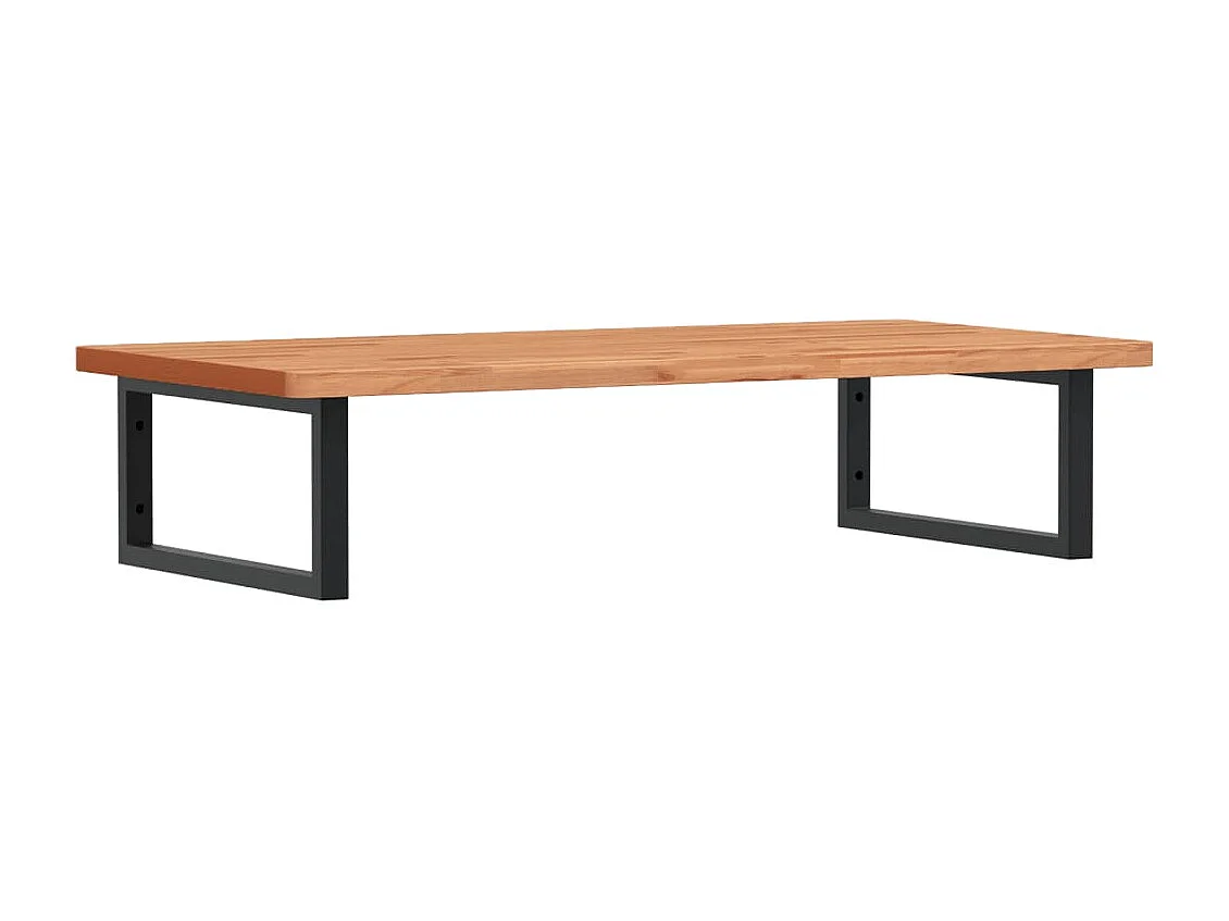 Étagère de vasque murale acier et bois massif de hêtre