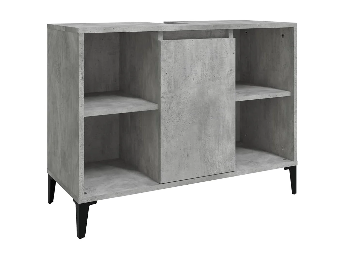 Meuble d'évier gris béton 80x33x60 cm bois d'ingénierie