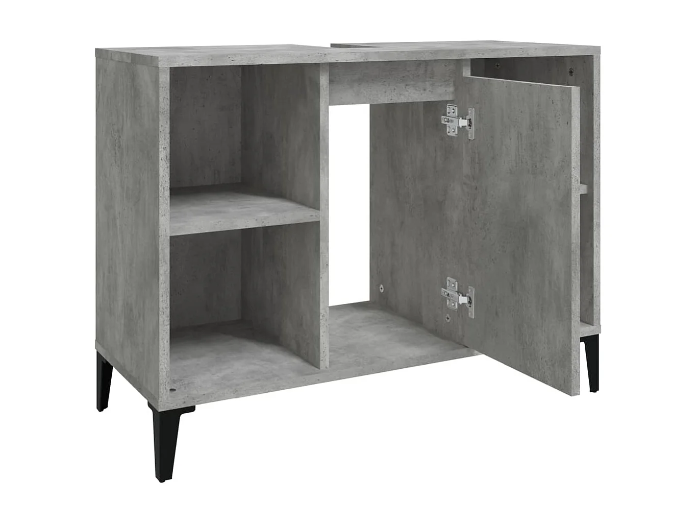 Meuble d'évier gris béton 80x33x60 cm bois d'ingénierie