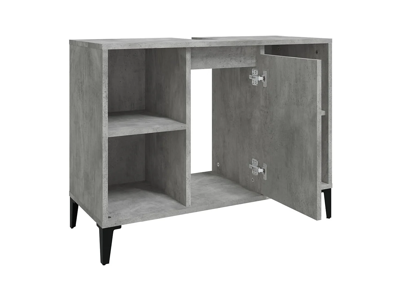 Waschbeckenunterschrank Betongrau 80x33x60 cm Holzwerkstoff