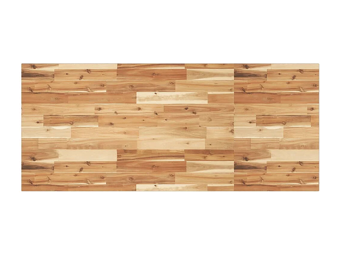 Piano da Bagno Finitura a Olio 120x60x2 cm in Legno di Acacia