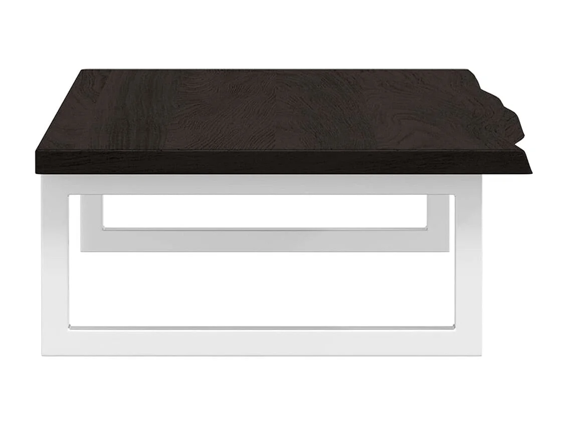 Waschtischplatte mit Halterung Stahl und Massivholz Eiche