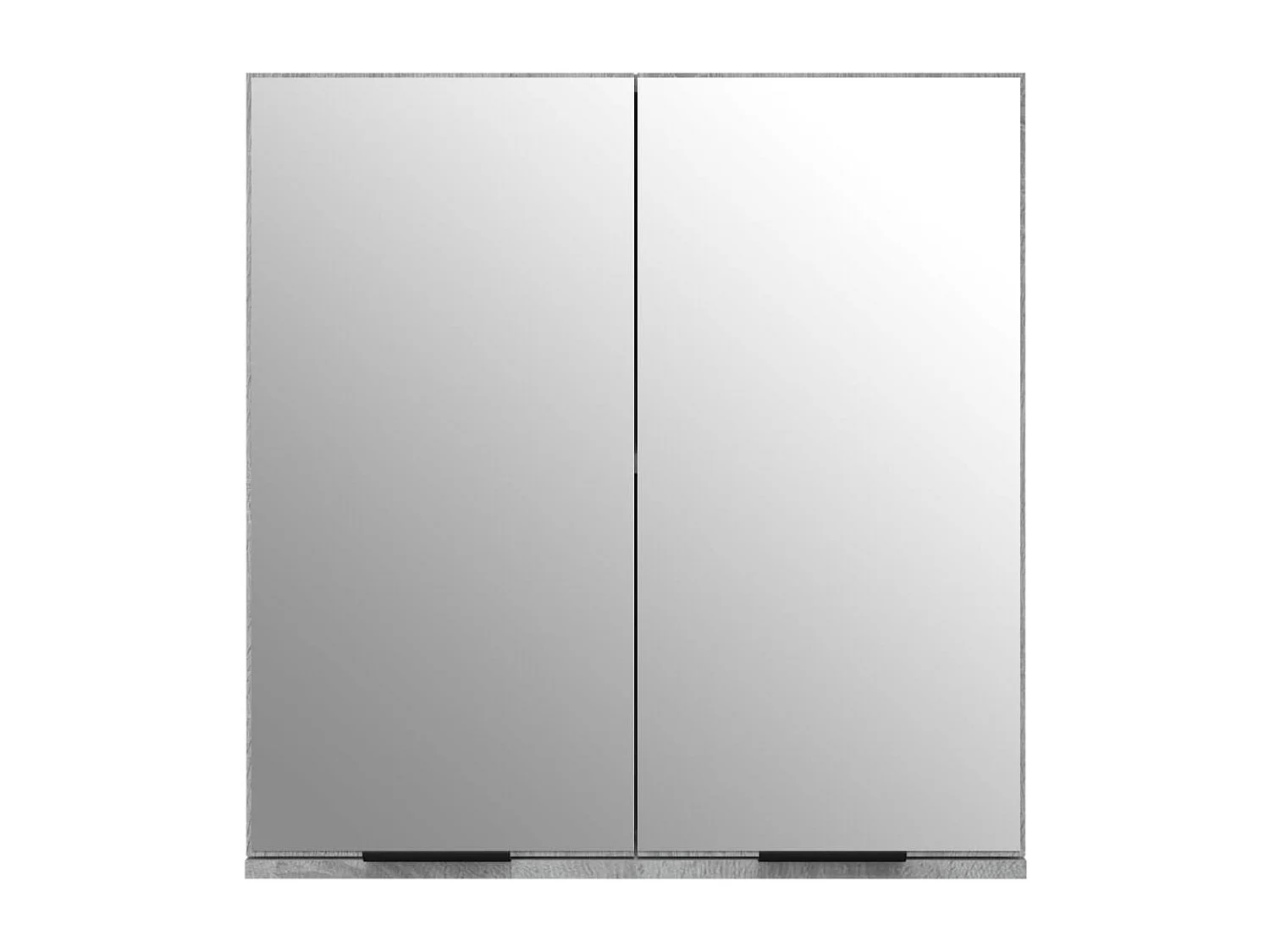 Badkamerkast met spiegel 64x20x67 cm grijs sonoma eikenkleurig