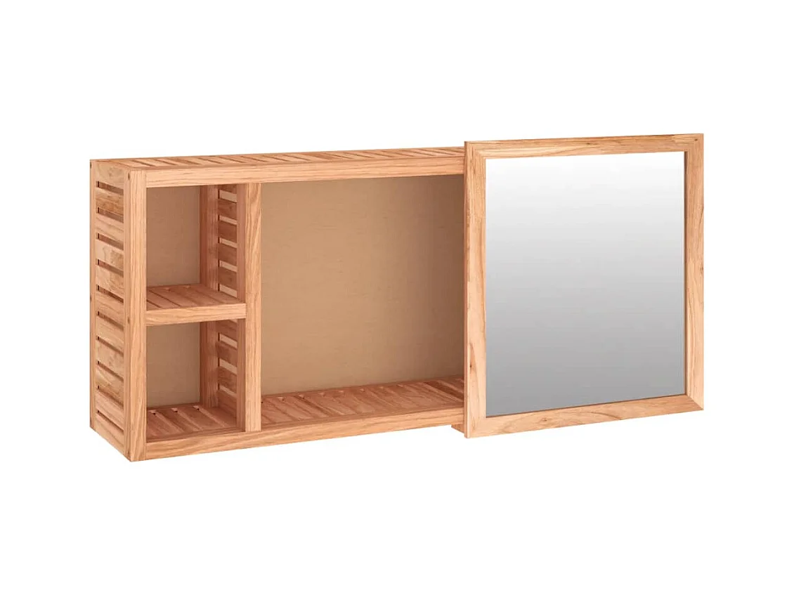 Spiegelschrank 80x17x34 cm Massivholz Nussbaum