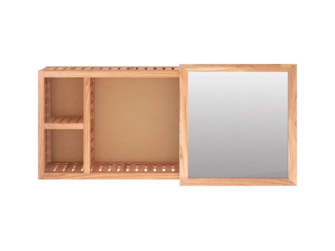 Spiegelschrank 80x17x34 cm Massivholz Nussbaum