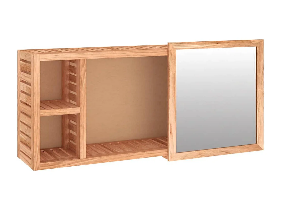 Armoire à miroir 80x17x34 cm Bois massif de noyer