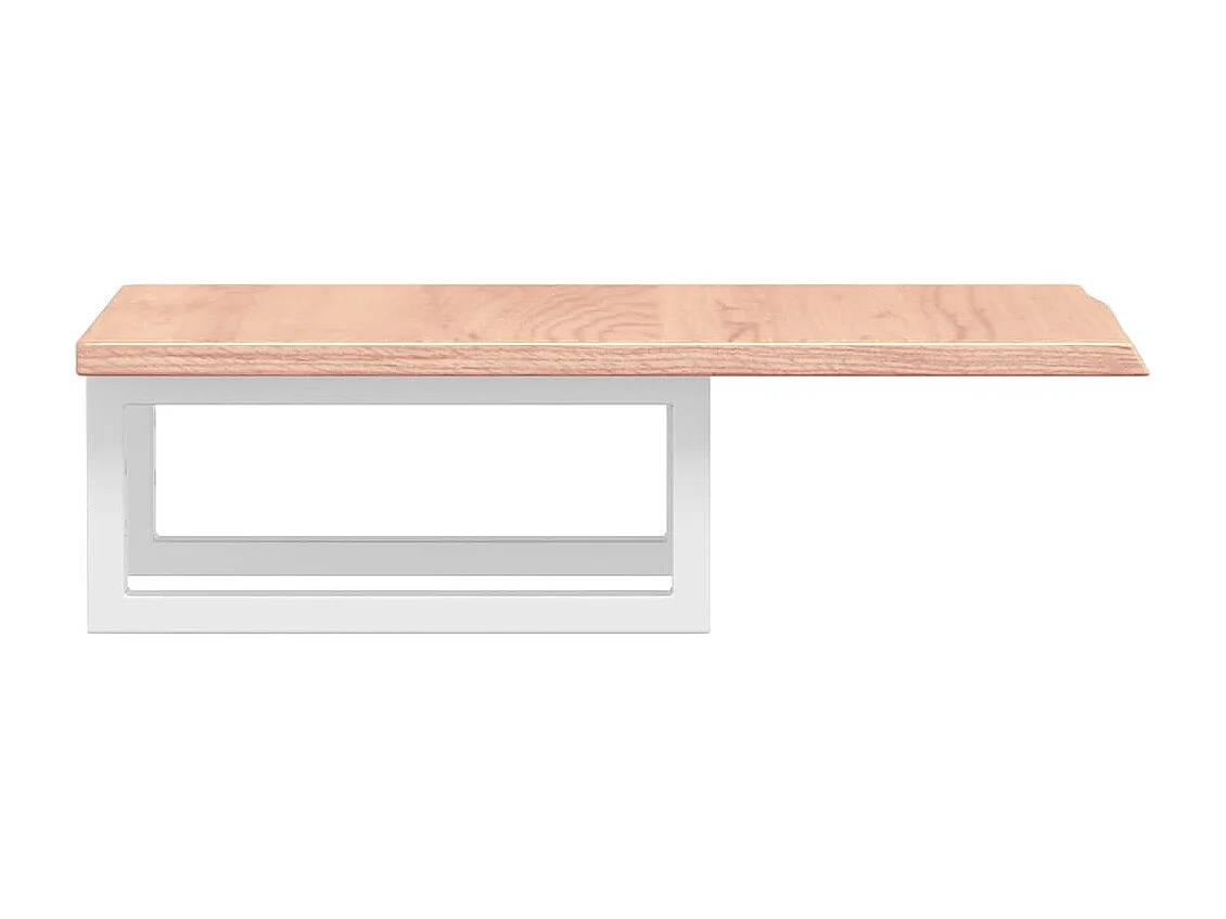 Waschtischplatte mit Halterung Stahl und Massivholz Eiche