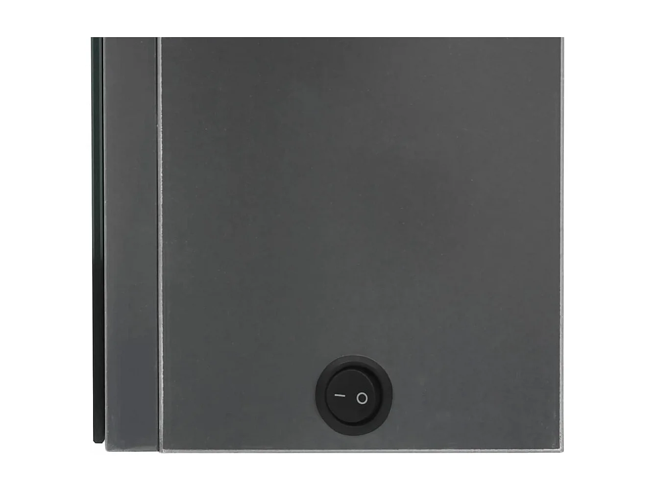 Armoire de salle de bain à miroir LED Gris brillant 50x14x60 cm