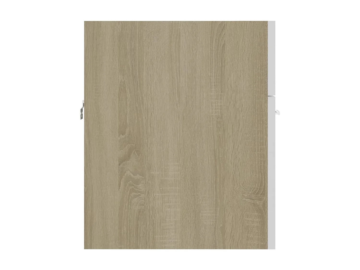 Armoire d'évier et lavabo intégré Blanc/chêne sonoma Aggloméré