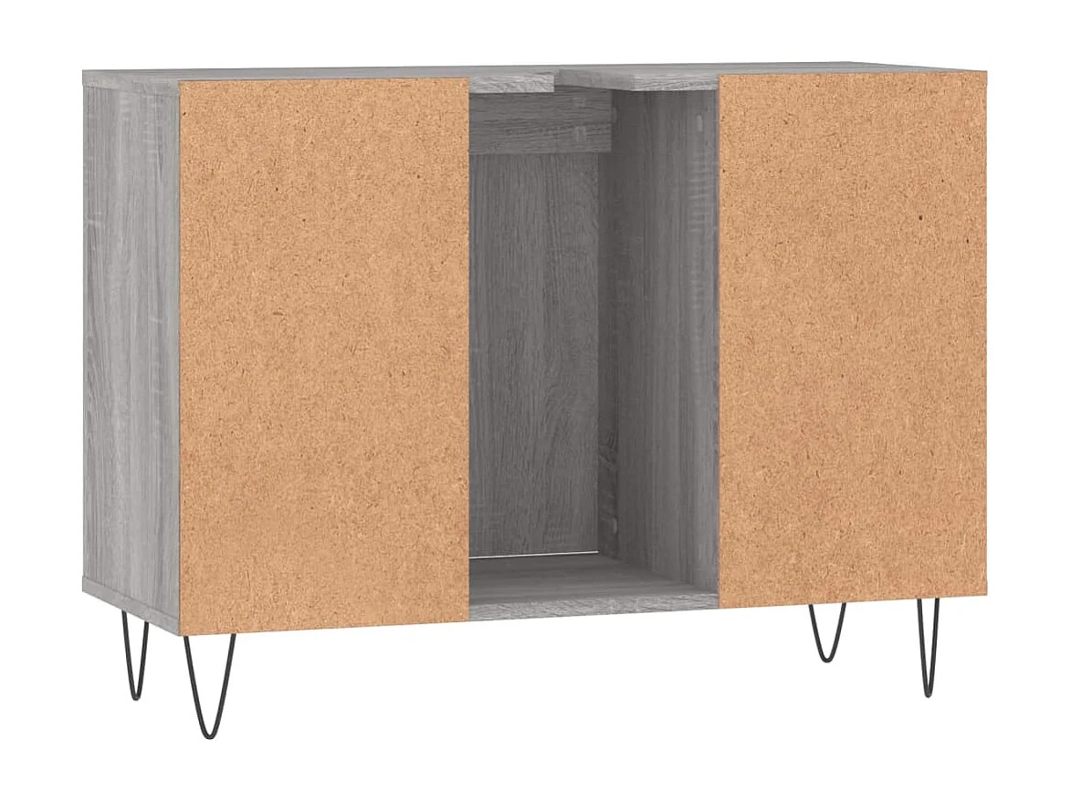 Armoire salle de bain sonoma gris 80x33x60 cm bois d'ingénierie