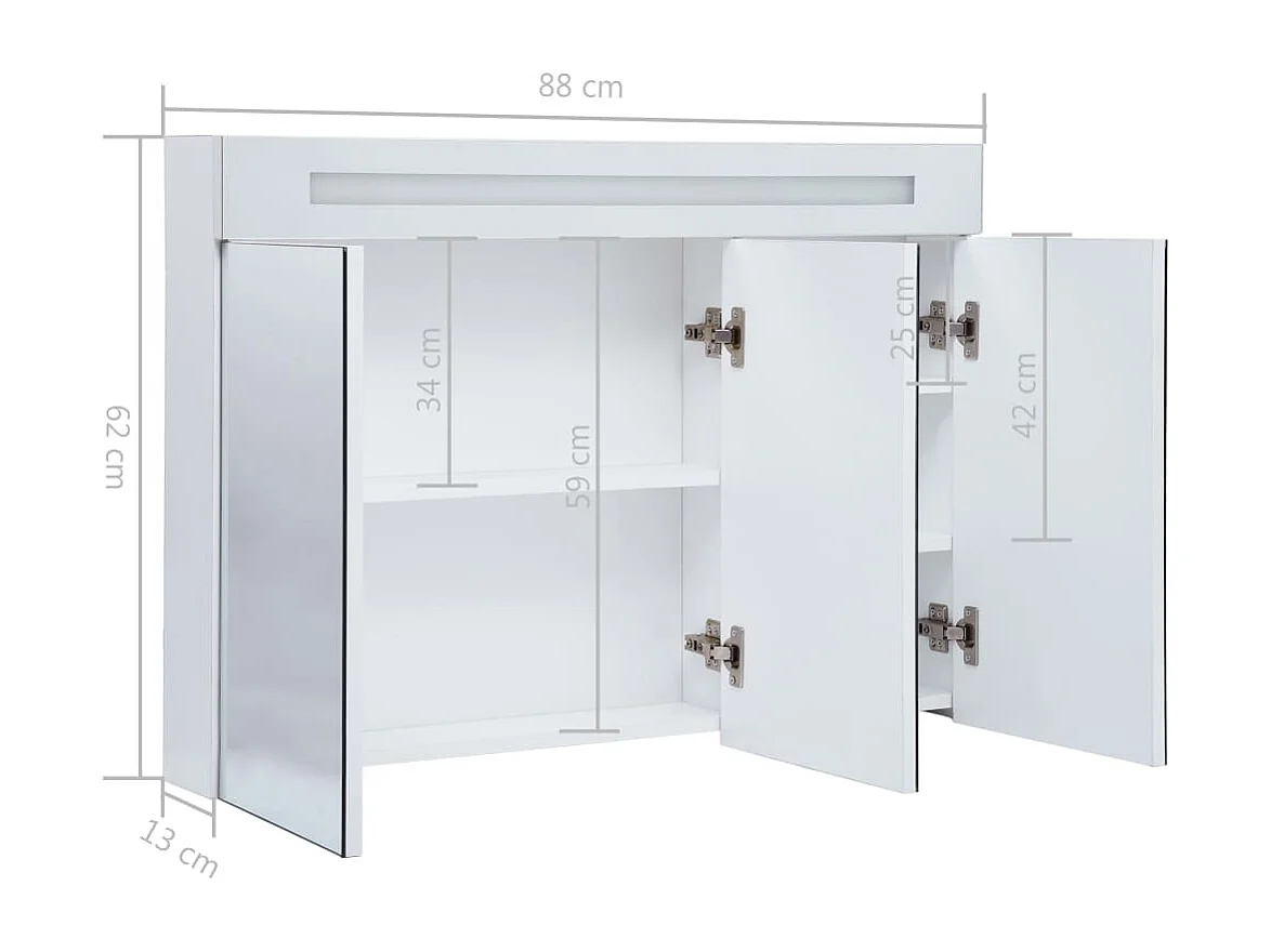 LED-Spiegelschrank 50x13x70 cm