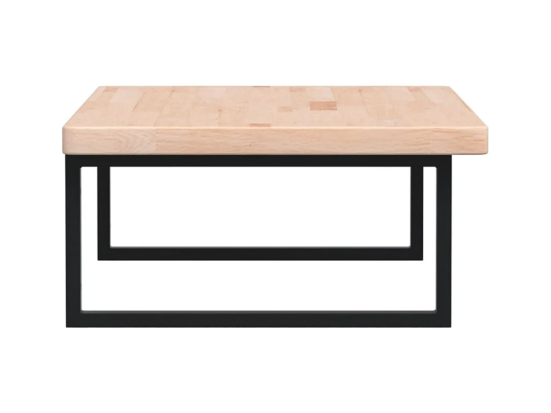 Étagère de vasque murale acier et bois de chêne massif