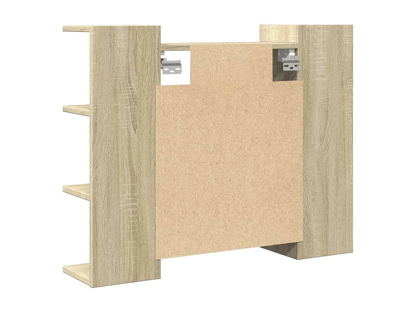 Mobile Bagno con Specchio Rovere Sonoma 80x20,5x64 Multistrato