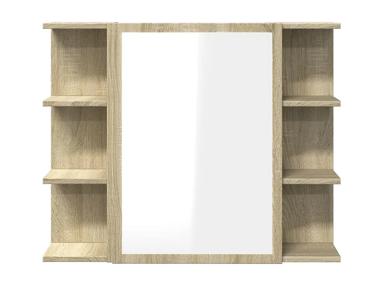 Armoire à miroir de bain Chêne sonoma 80x20,5x64 cm Aggloméré