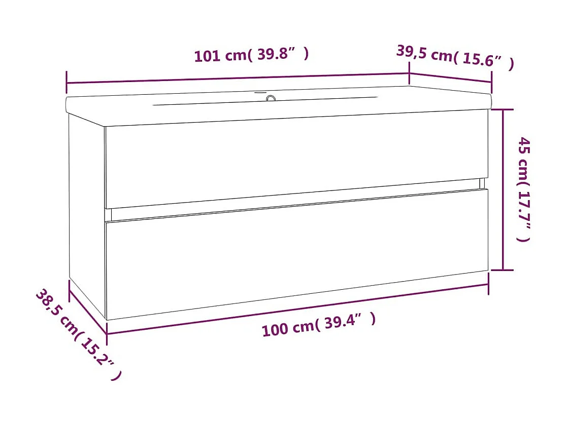 Mobile Bagno e Lavabo Integrato Grigio Sonoma Legno Multistrato