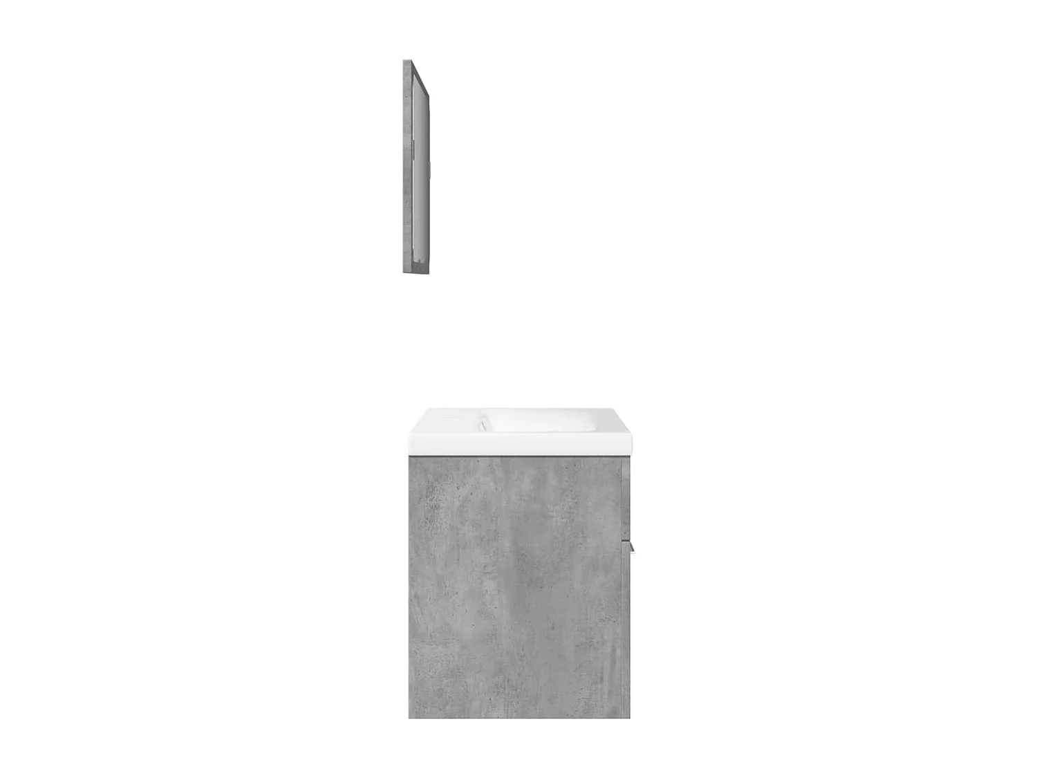 Conjunto de móveis de banheiro de 3 peças cinza concreto