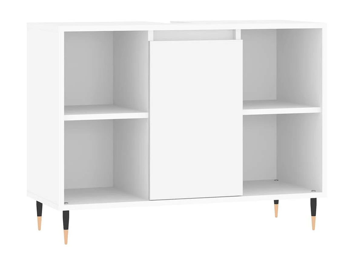 Mueble de baño madera de ingeniería blanco 80x33x60 cm