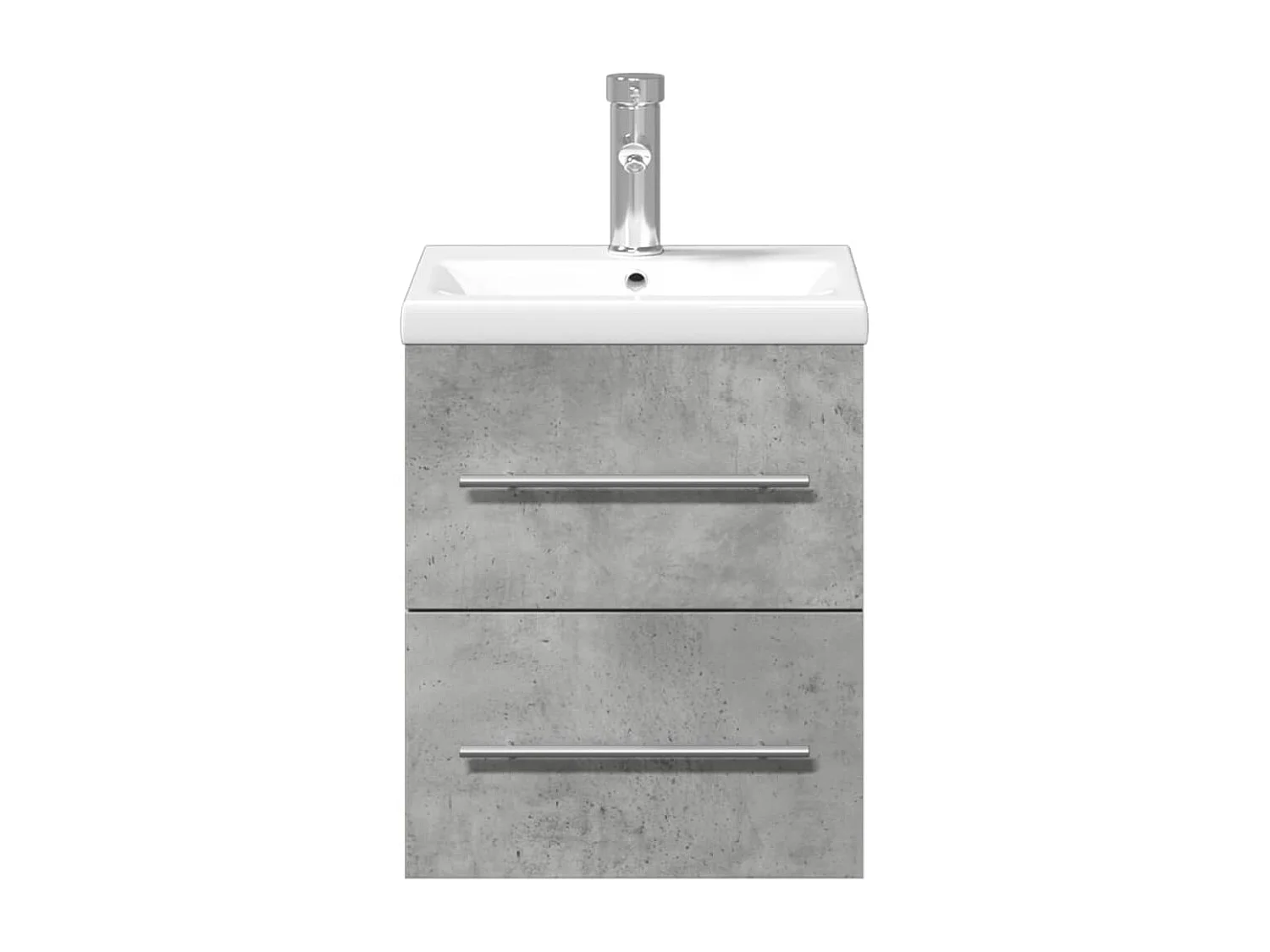 Armoire lavabo de salle de bain avec bassin intégré gris béton