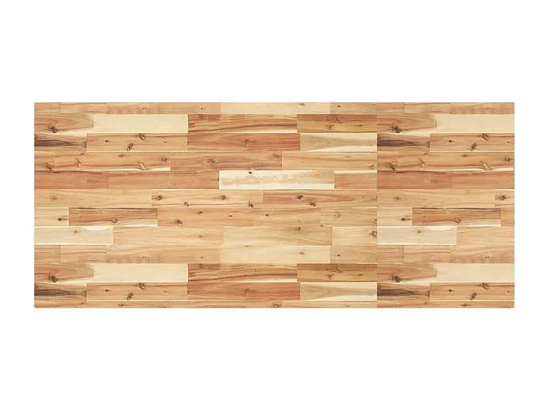 Piano da Bagno Finitura a Olio 120x60x4 cm in Legno di Acacia