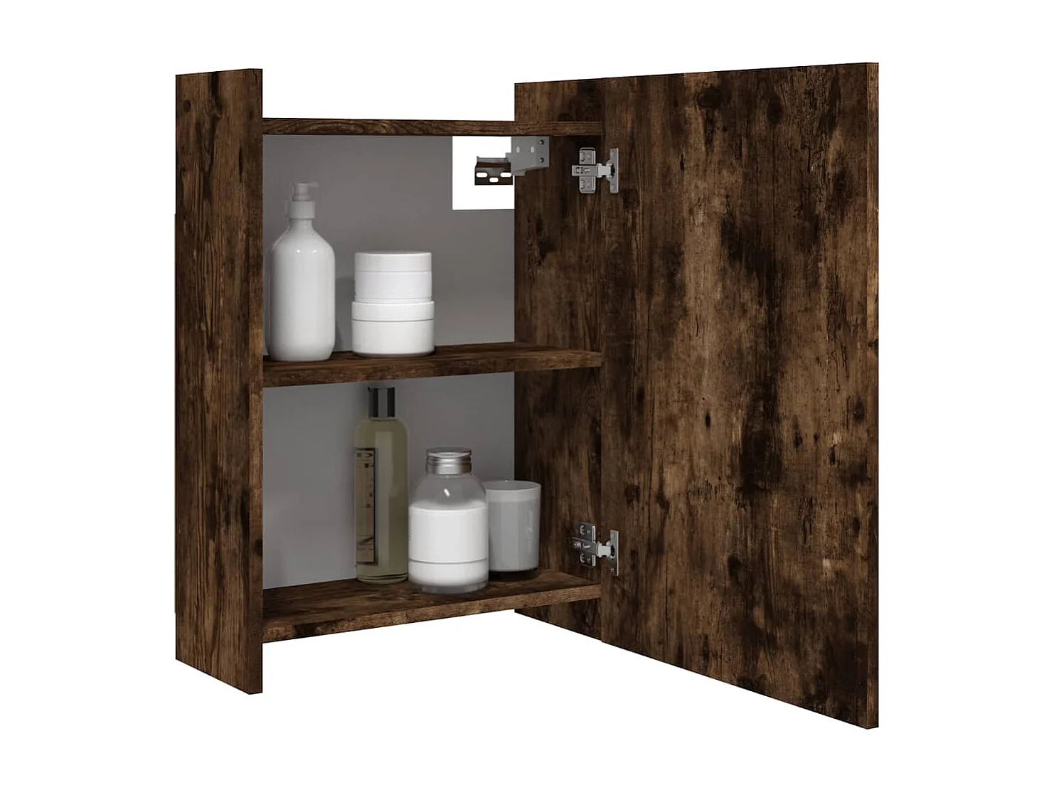 Armoire à miroir de salle de bain Chêne fumé 62,5x20,5x64 cm