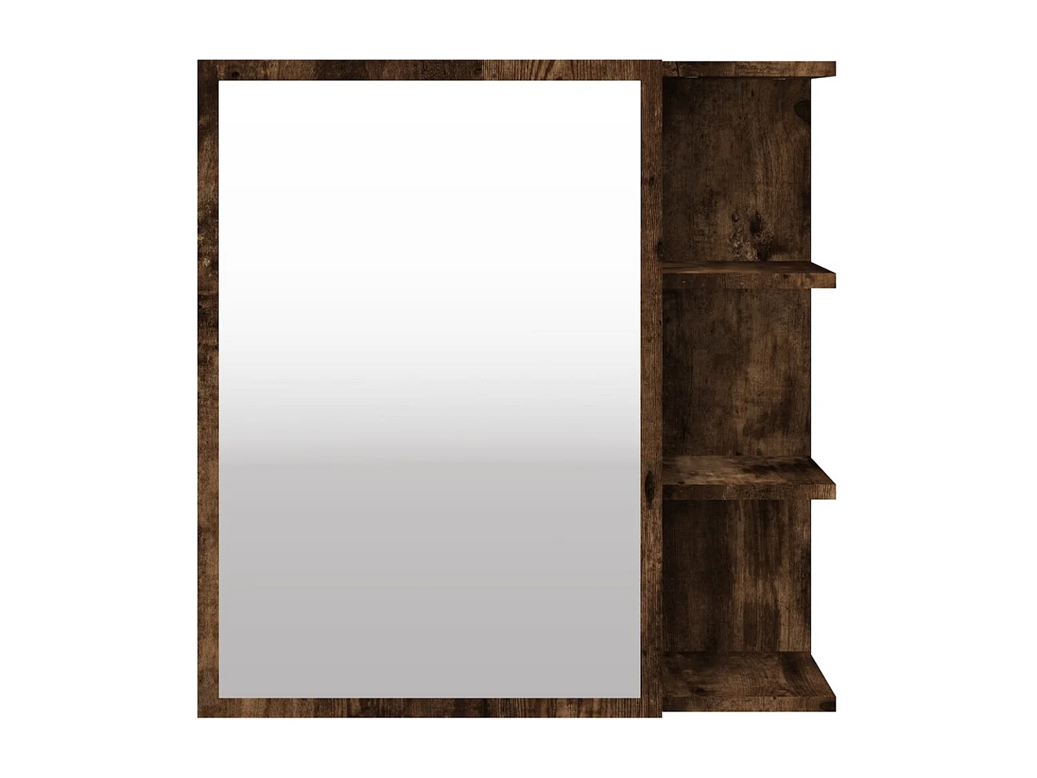 Armoire à miroir de salle de bain Chêne fumé 62,5x20,5x64 cm