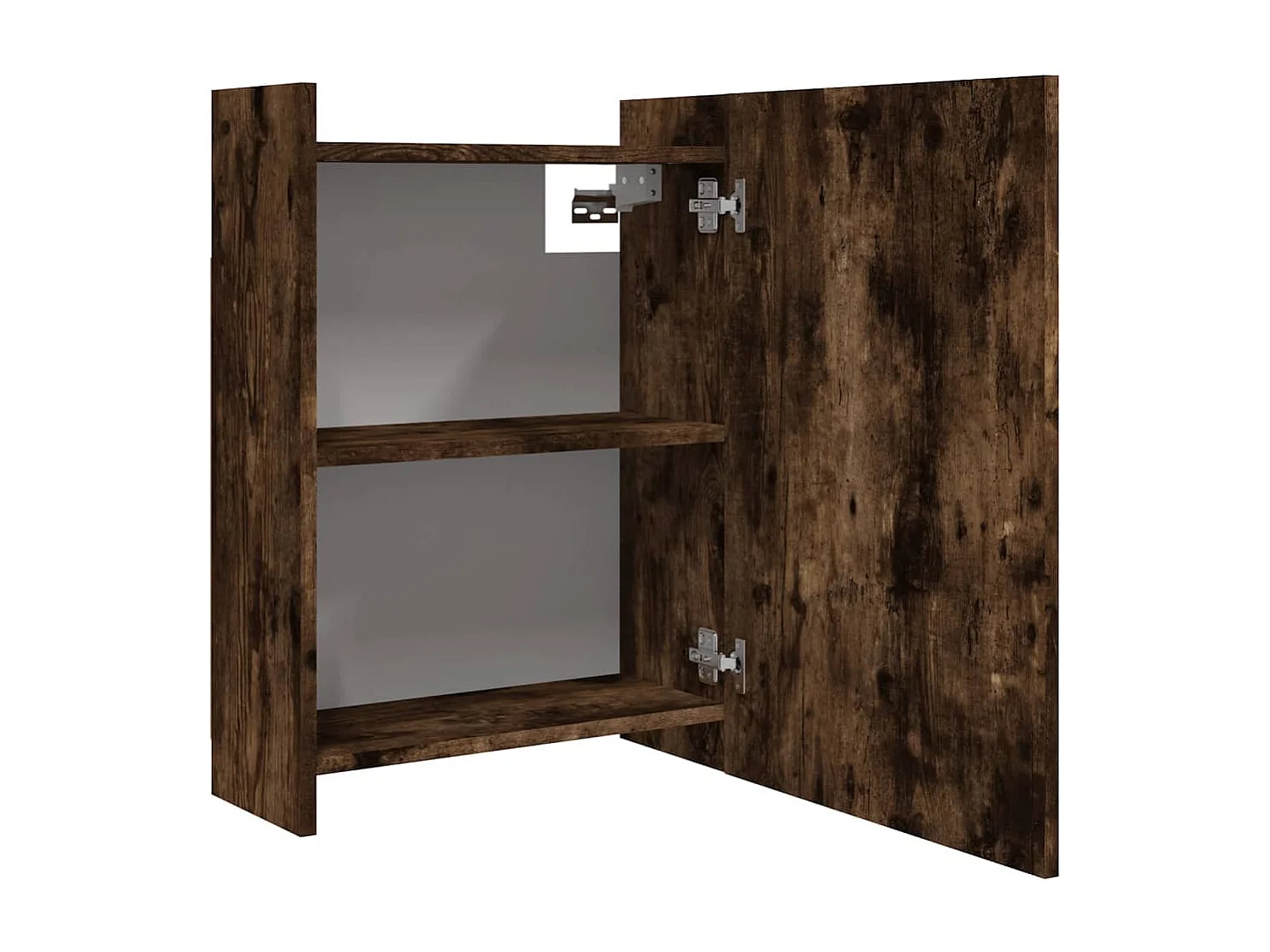 Armoire à miroir de salle de bain Chêne fumé 62,5x20,5x64 cm