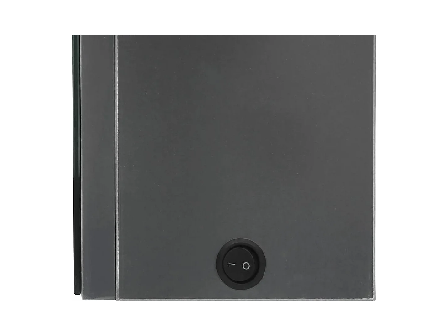 Armadietto Bagno con Specchio e LED 89x14x62 cm Grigio Lucido