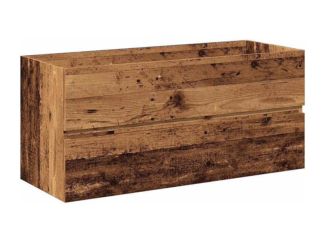 Meuble avec vasque intégrée vieux bois 101x39,5x49 cm