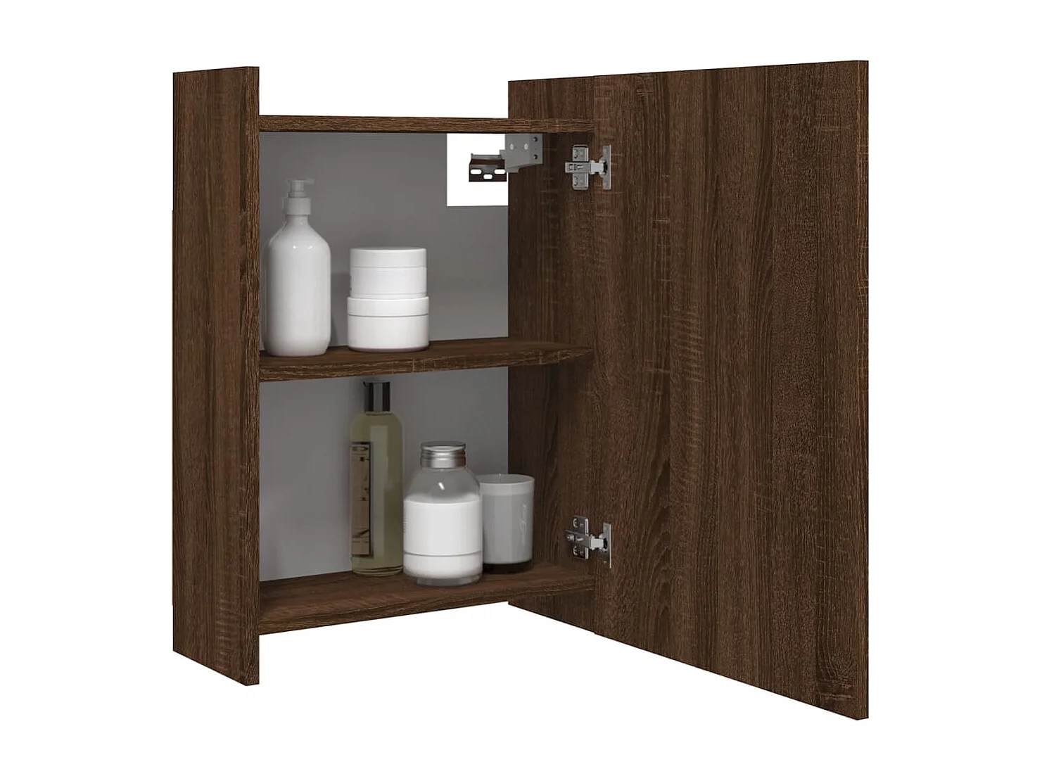 Armário espelhado derivados de madeira carvalho castanho