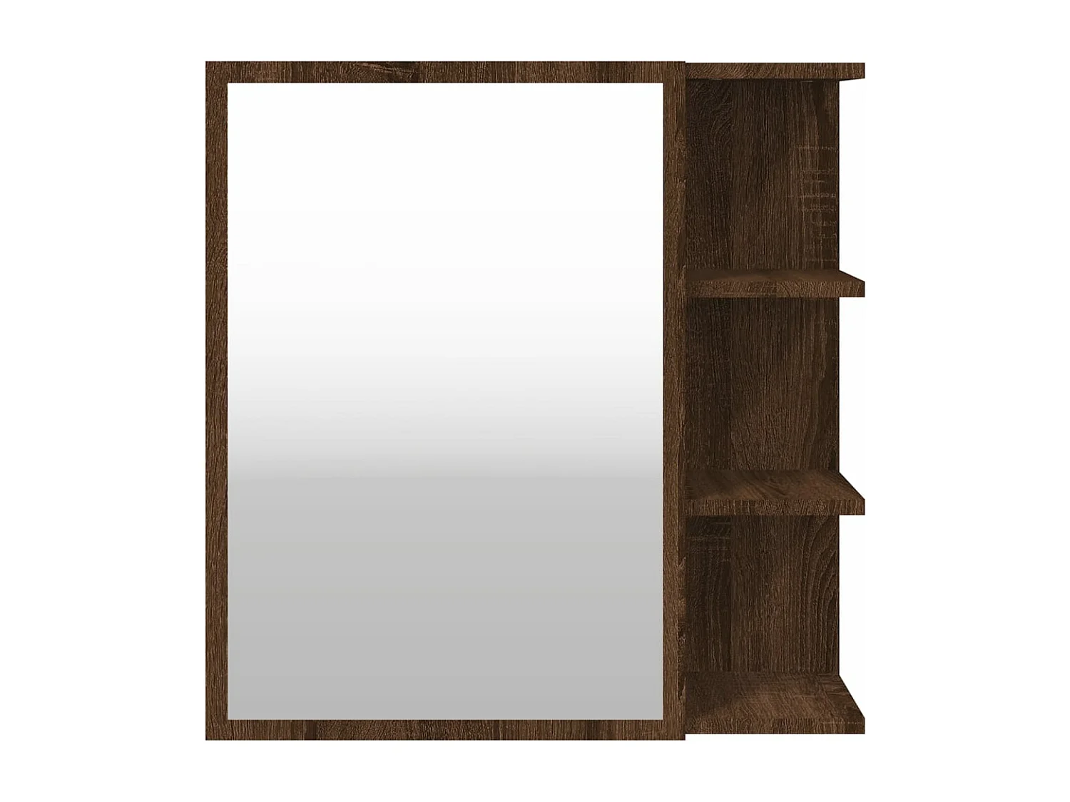 Armário espelhado derivados de madeira carvalho castanho