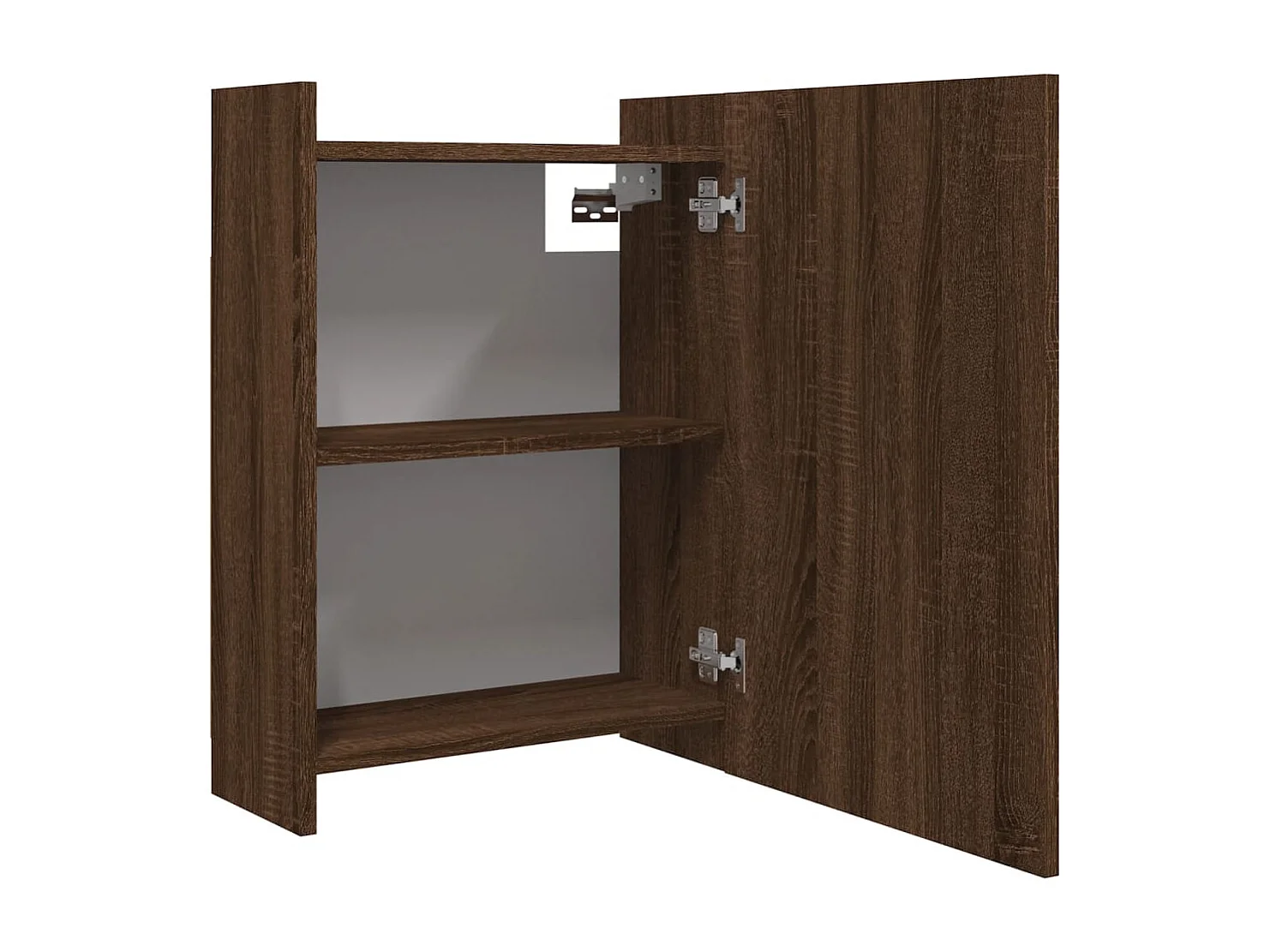 Armário espelhado derivados de madeira carvalho castanho