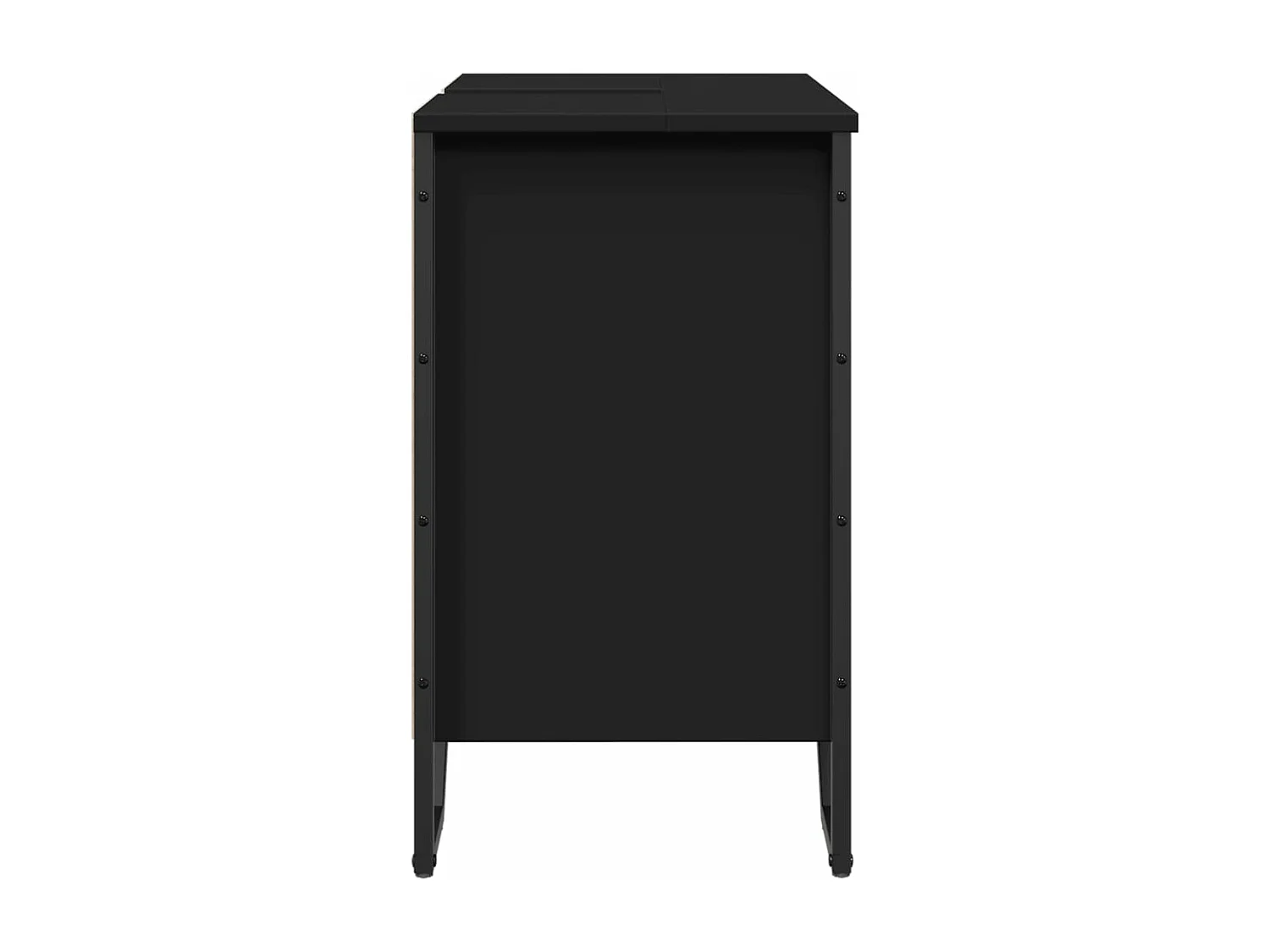 Mobile lavabo da bagno nero 60x35x60 cm