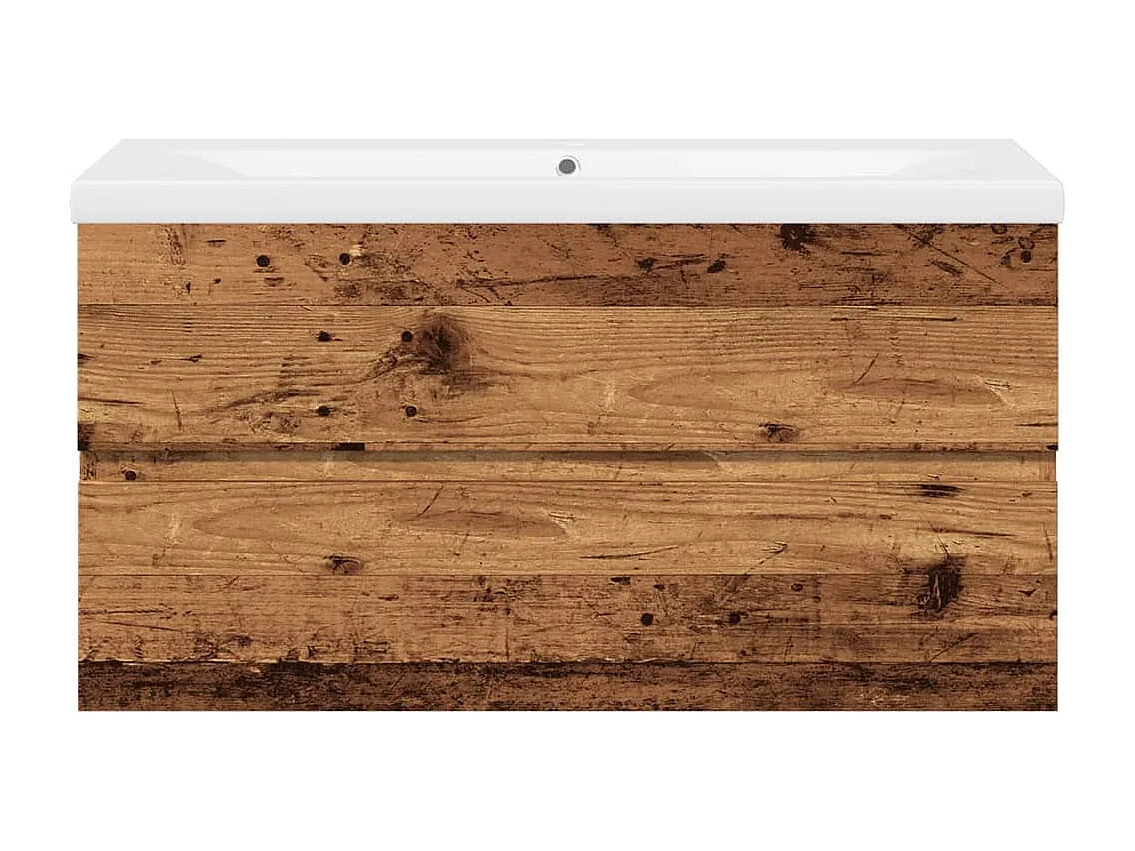 Mueble con lavabo integrado madera envejecida 91x39,5x49 cm