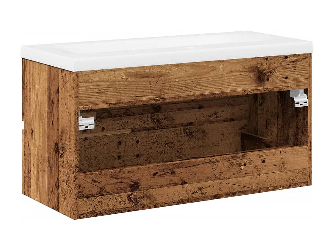 Mueble con lavabo integrado madera envejecida 91x39,5x49 cm