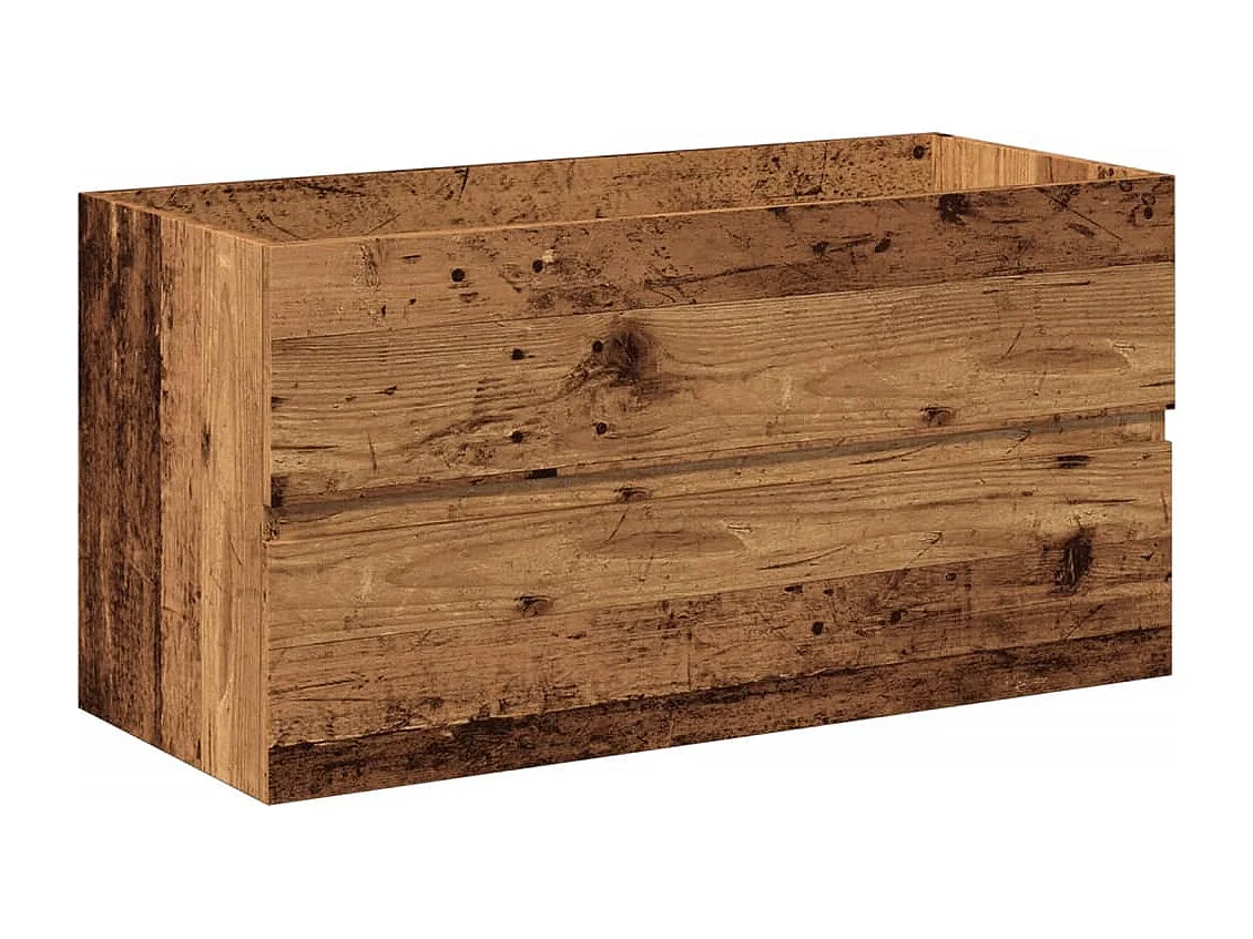 Mobile Bagno con Lavabo Integrato Legno Antico 91x39,5x49 cm