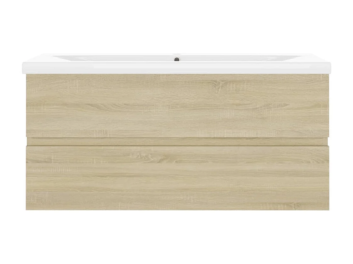Mobile con Lavabo Integrato Rovere Sonoma in Legno Multistrato