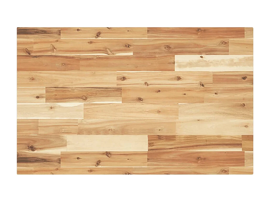 Piano da Bagno Finitura a Olio 160x50x4 cm in Legno di Acacia