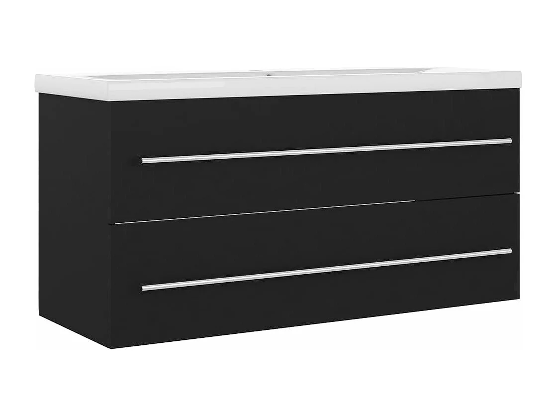 Mueble con lavabo aglomerado negro