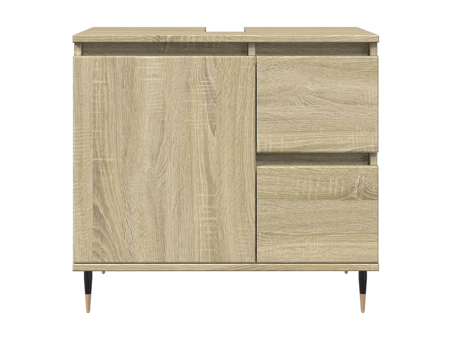 Mobile Lavabo da Bagno Rovere Sonoma 65x33x60 cm in Truciolato