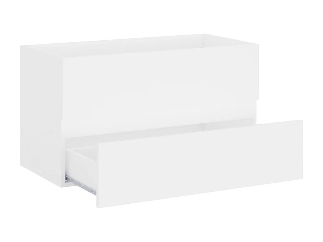 Mobile con Lavabo Integrato Bianco in Legno Multistrato