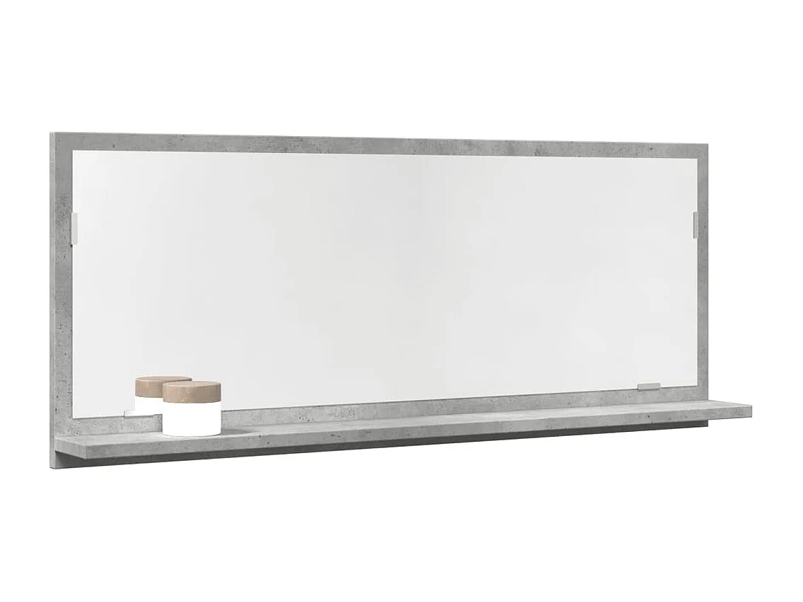 Armoire à miroir de salle de bain gris béton bois d'ingénierie