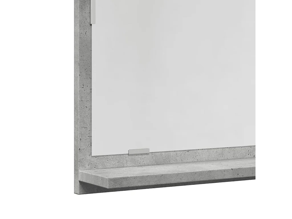 Armoire à miroir de salle de bain gris béton bois d'ingénierie