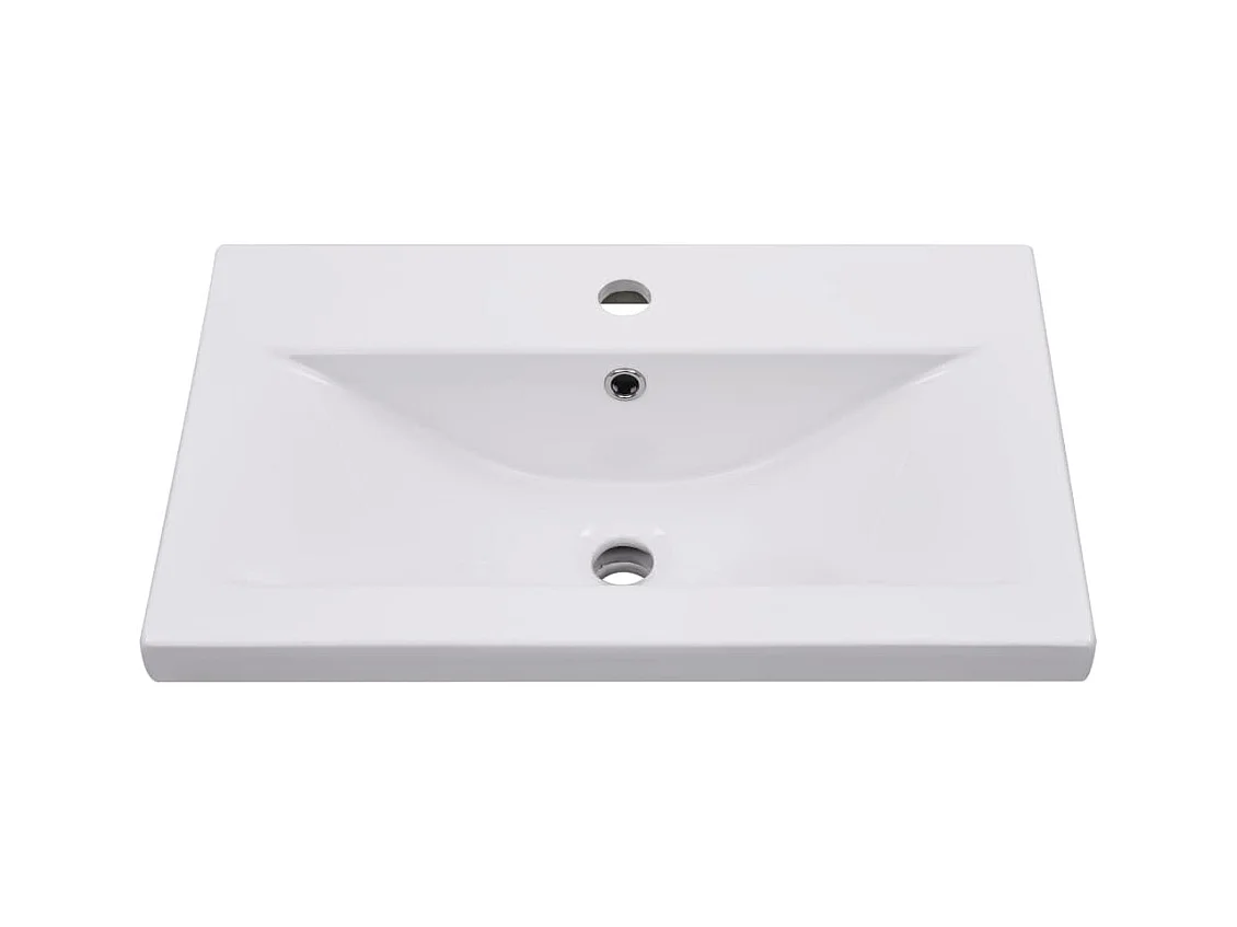 Set de muebles de baño 2 pzas cerámica y madera de ingeniería