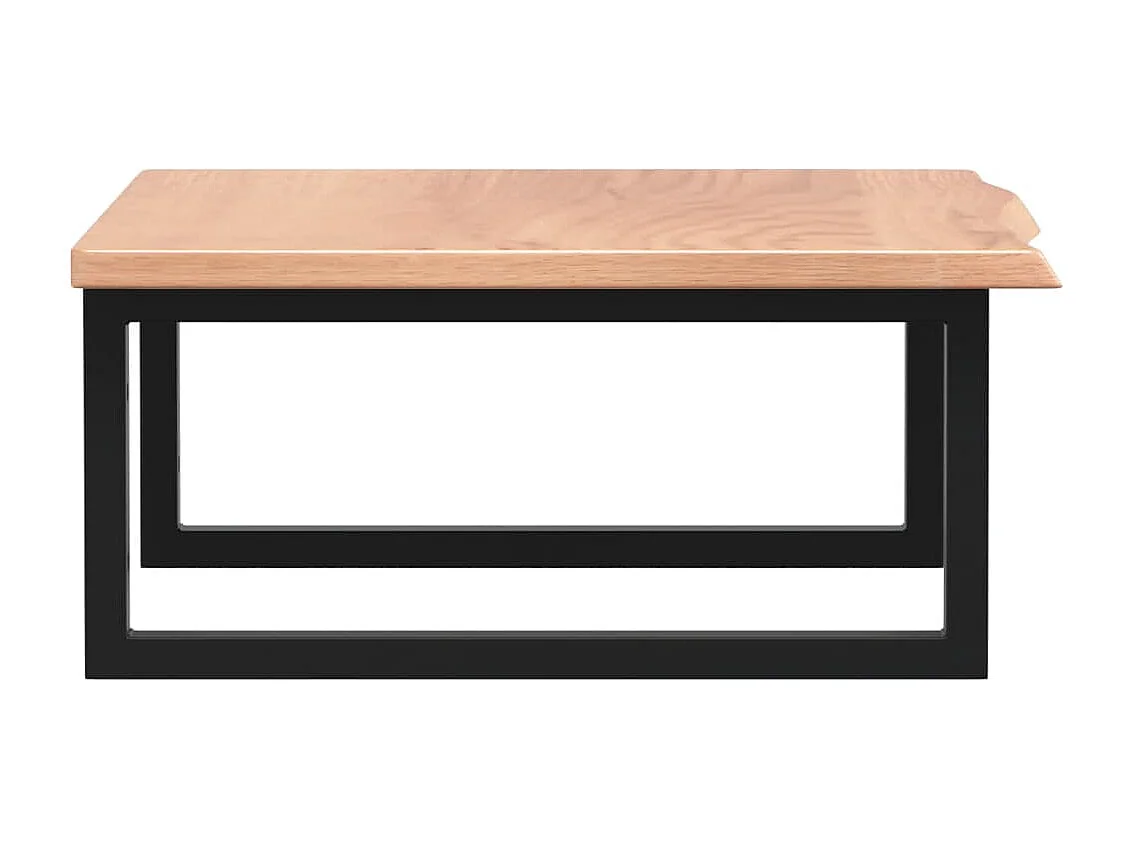 Waschtischplatte mit Halterung Stahl und Massivholz Eiche