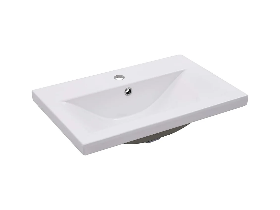 Armoire d'évier avec lavabo intégré Blanc Aggloméré
