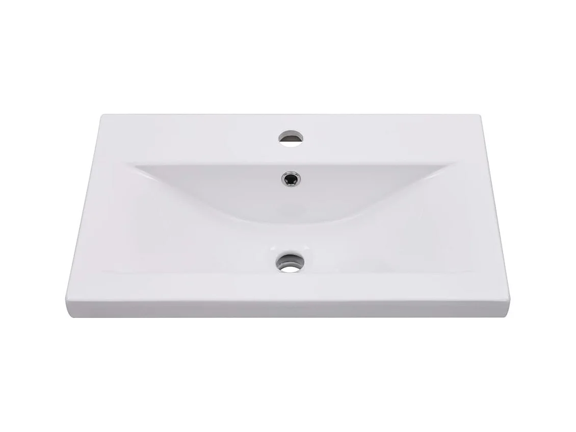 Armoire d'évier avec lavabo intégré Blanc Aggloméré