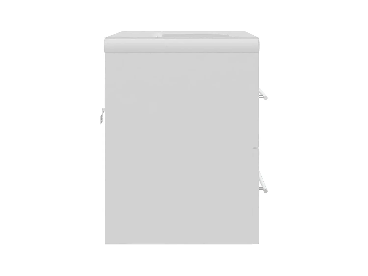 Armoire d'évier avec lavabo intégré Blanc Aggloméré
