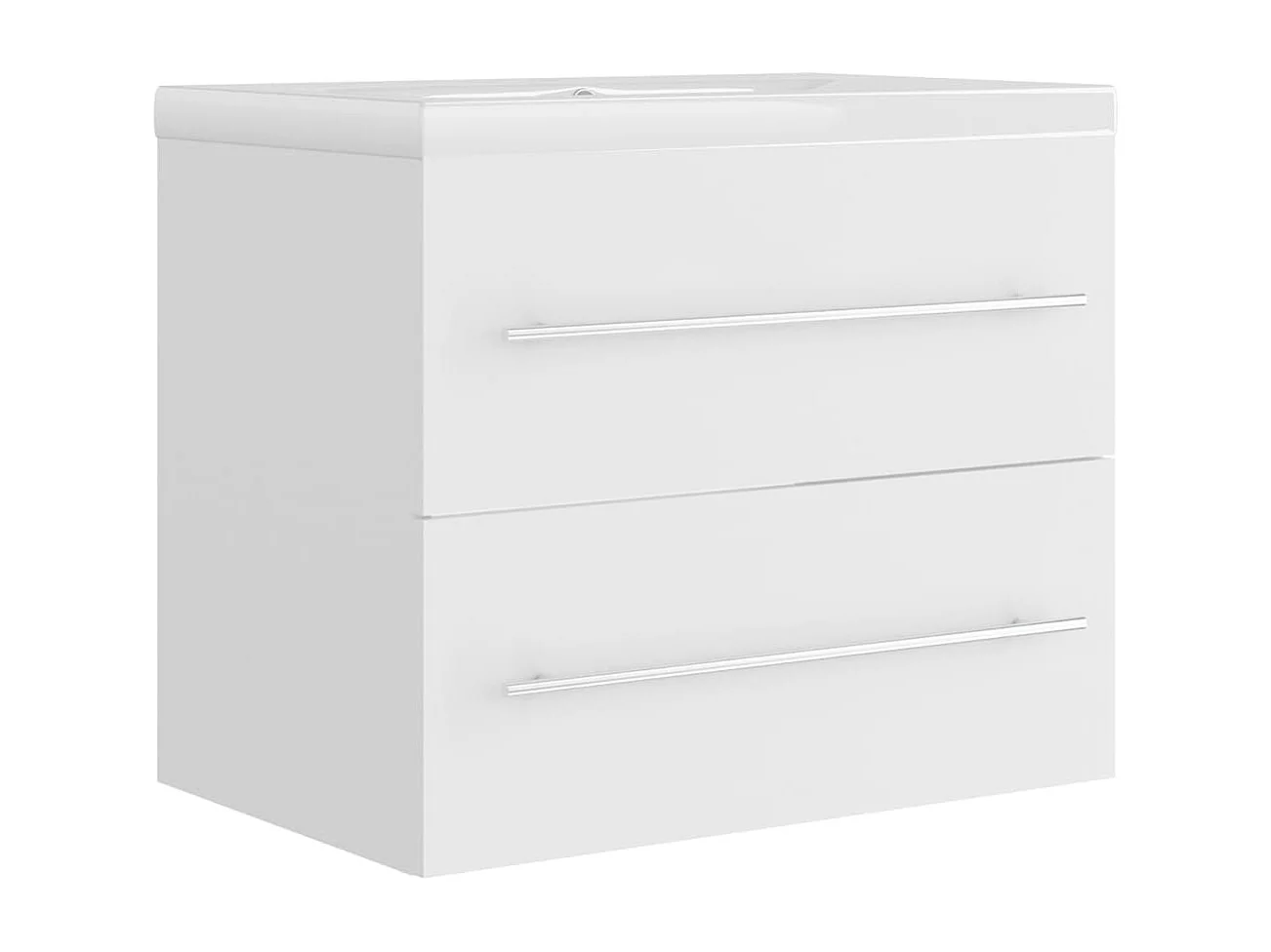 Armário com lavatório embutido derivados de madeira branco