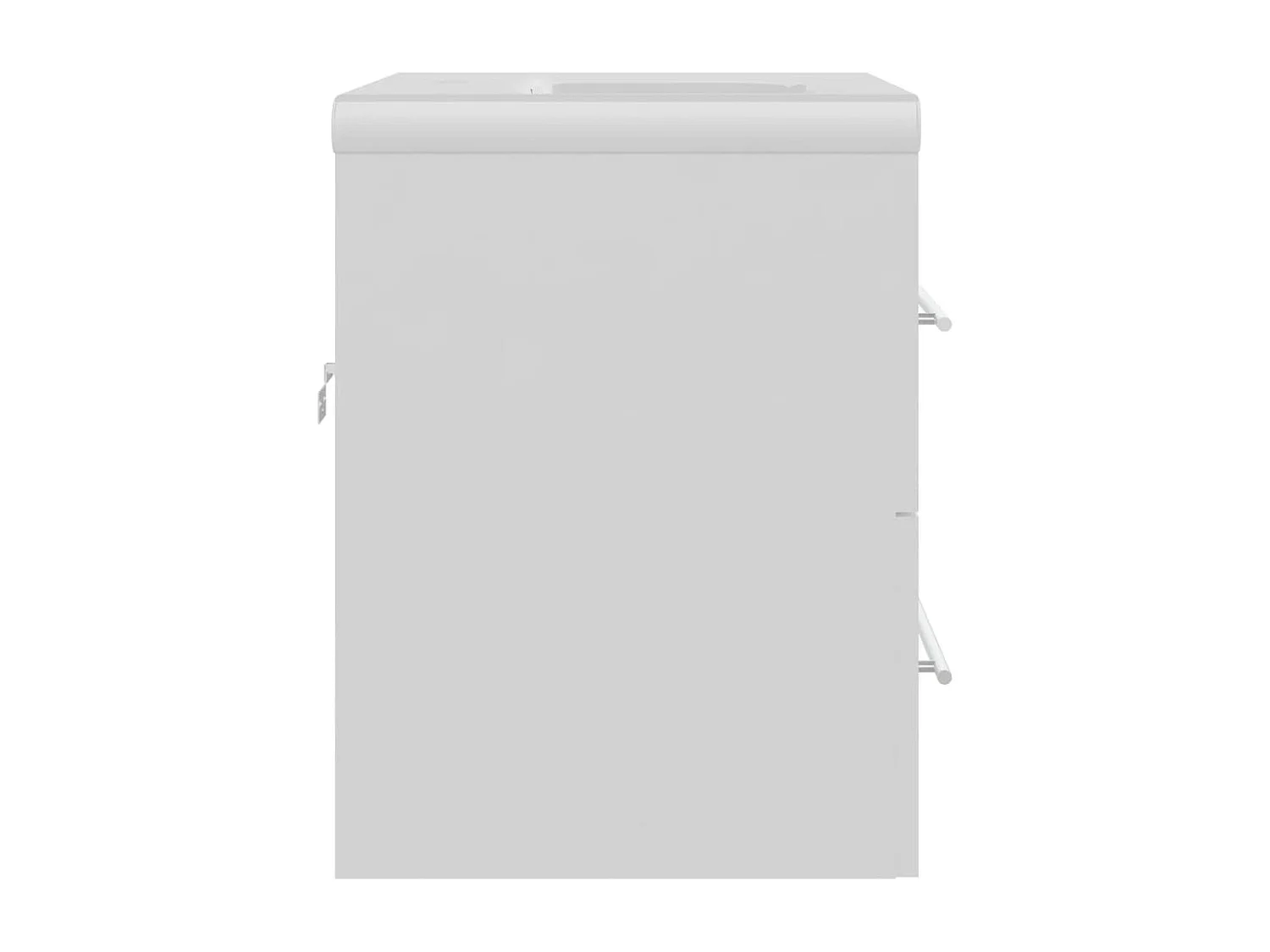 Armário com lavatório embutido derivados de madeira branco